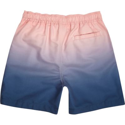 Boys pink and blue dip dye swim shorts